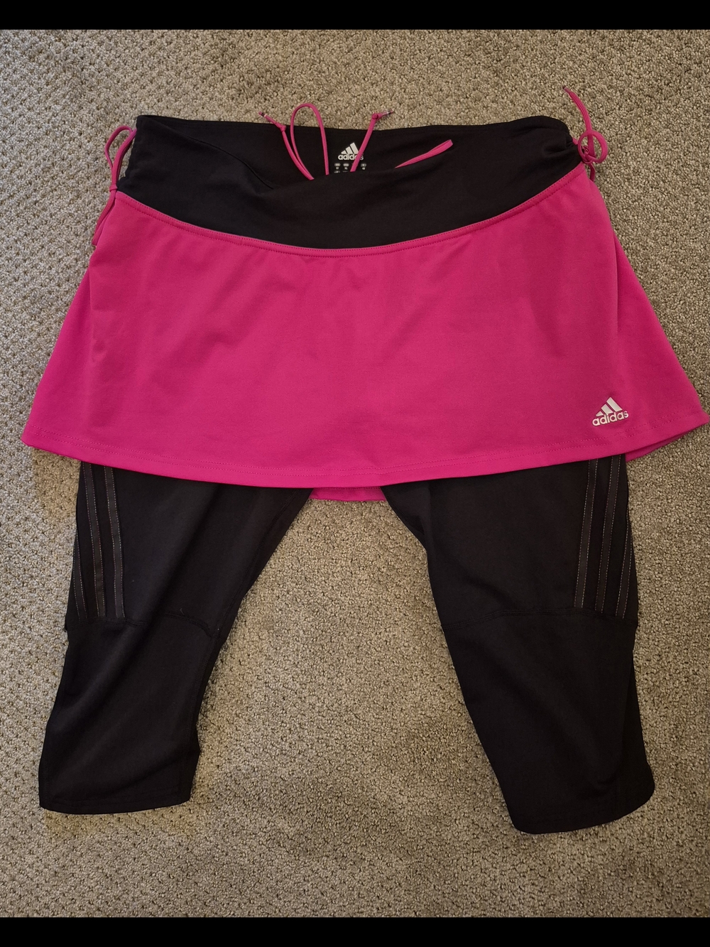 Womens XL ADIDAS CLIMACOOL Capri Leggings with Integrated Skirt
